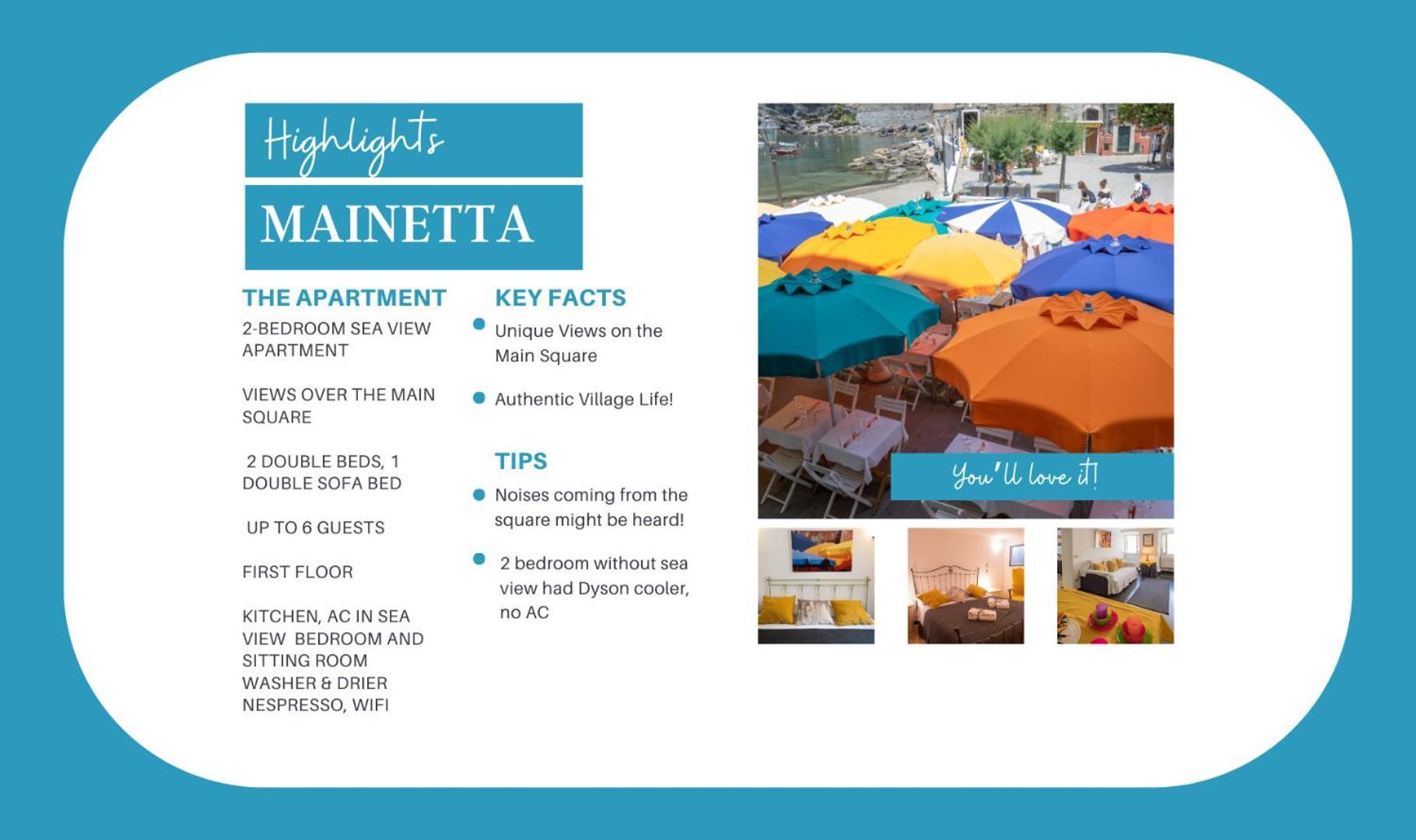 Mainetta Sea View Apartment With Ac 韦尔纳扎 外观 照片